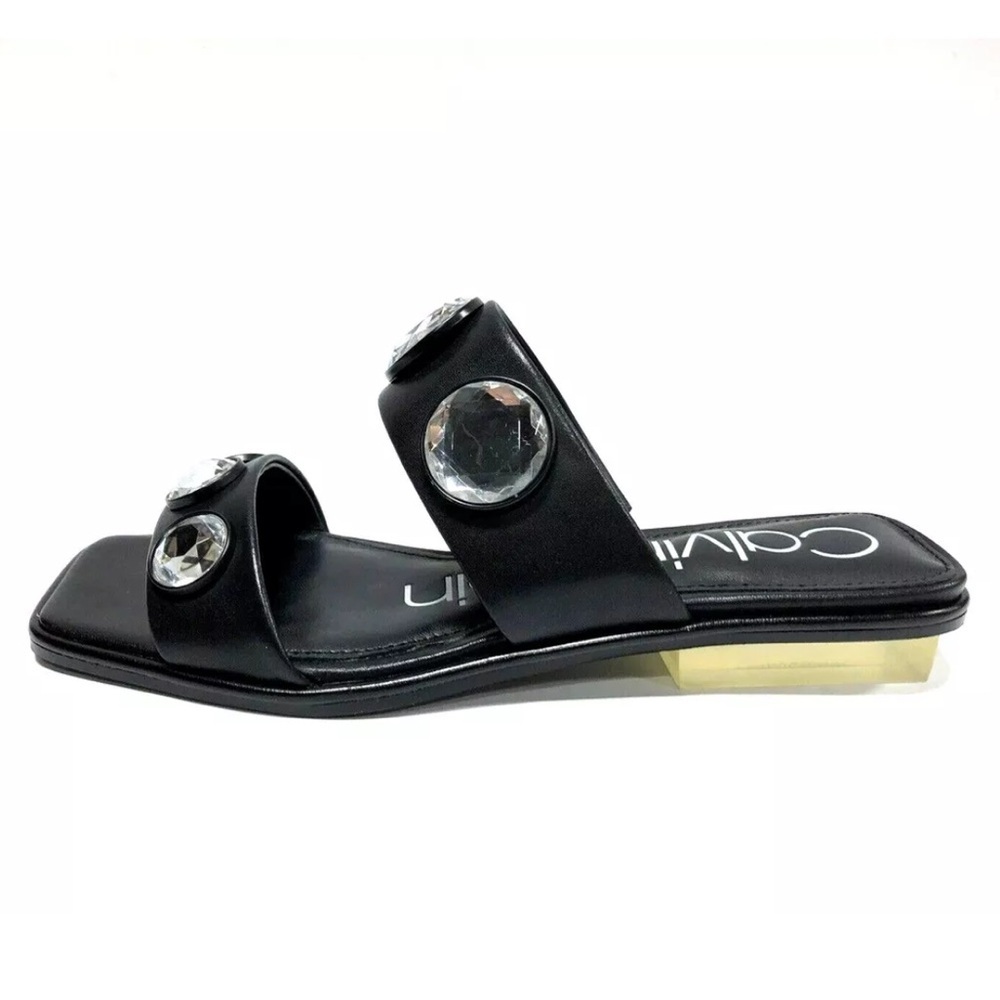 Calvin Klein Women’s Kace Black Slide Sandals, Size 6 M.